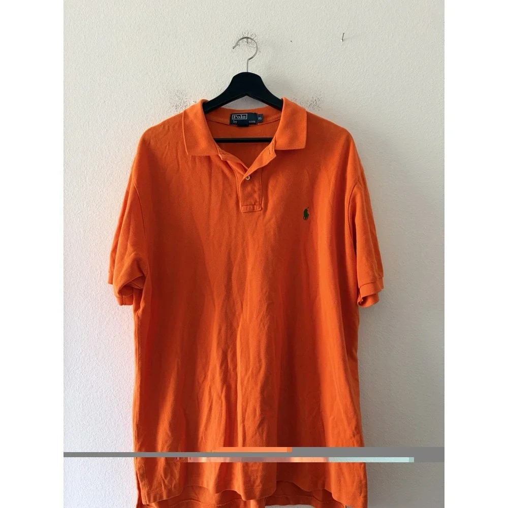 Polo by Ralph Lauren Men's Polo Shirt Orange Short Sleeve Size XL Classic